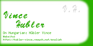 vince hubler business card